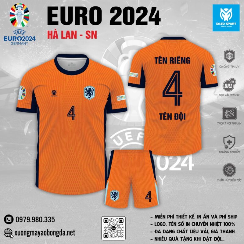 Áo đấu tuyển Hà Lan sân nhà EURO 2024