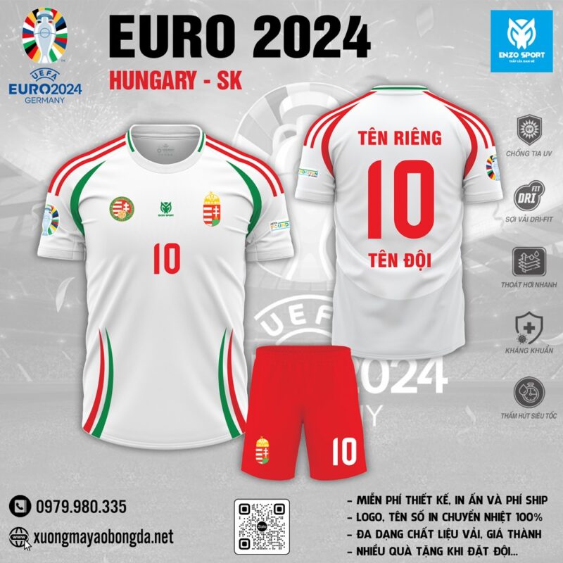 Áo đấu tuyển Hungary sân khách EURO 2024