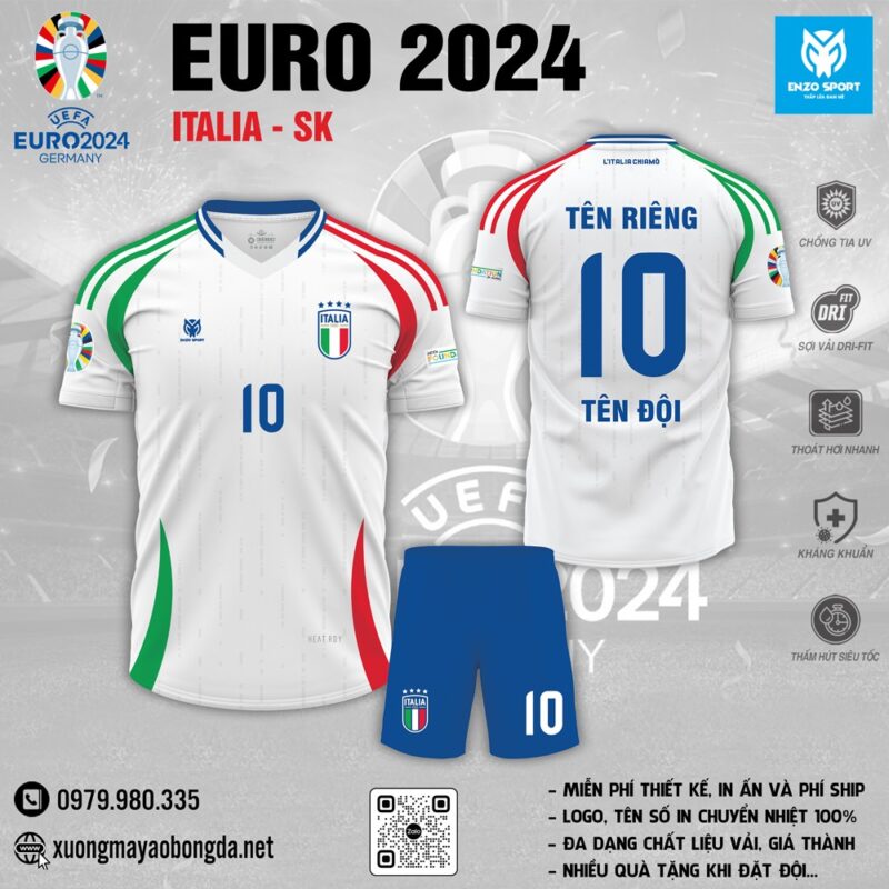 Áo đấu tuyển Italia sân khách EURO 2024