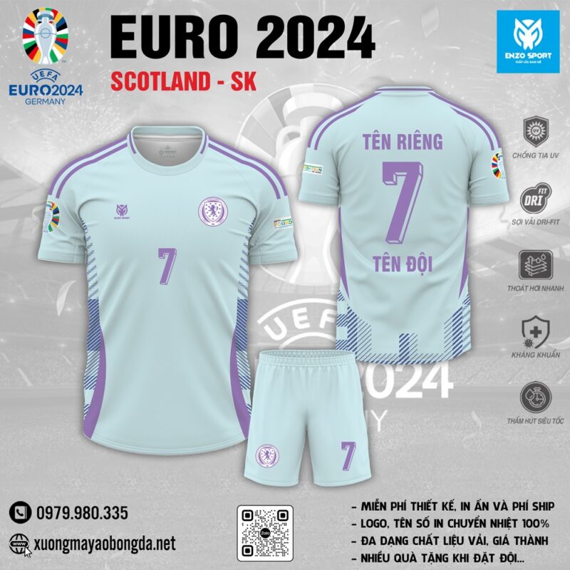 Mẫu áo tuyển Scotland sân khách EURO 2024