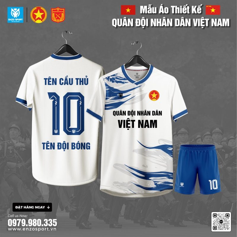 Áo Bóng Đá Tự Thiết Kế Màu Trắng