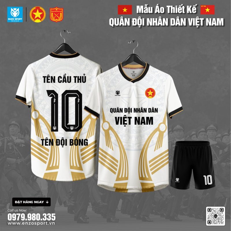 Áo Bóng Đá Tự Thiết Kế Màu Trắng Độc Đáo