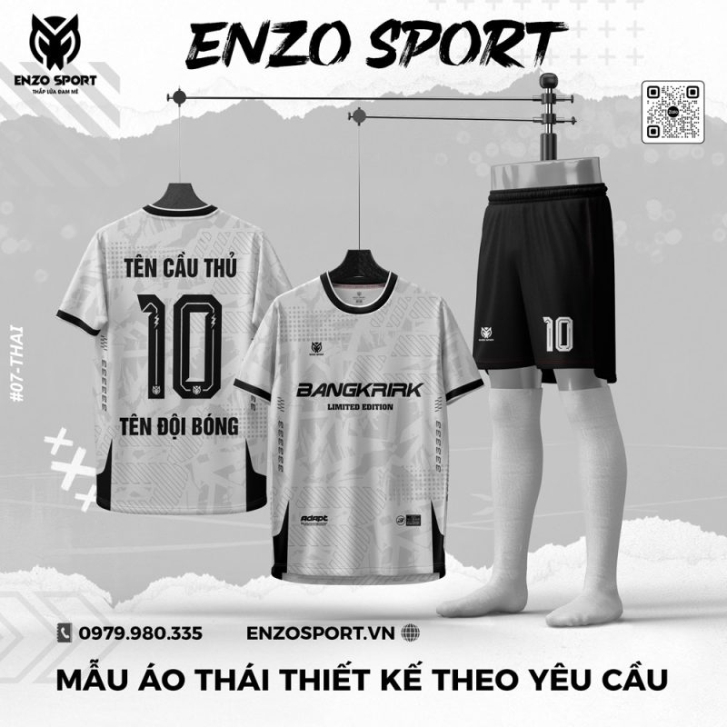 Áo Bóng Đá Thái Màu Trắng Xám