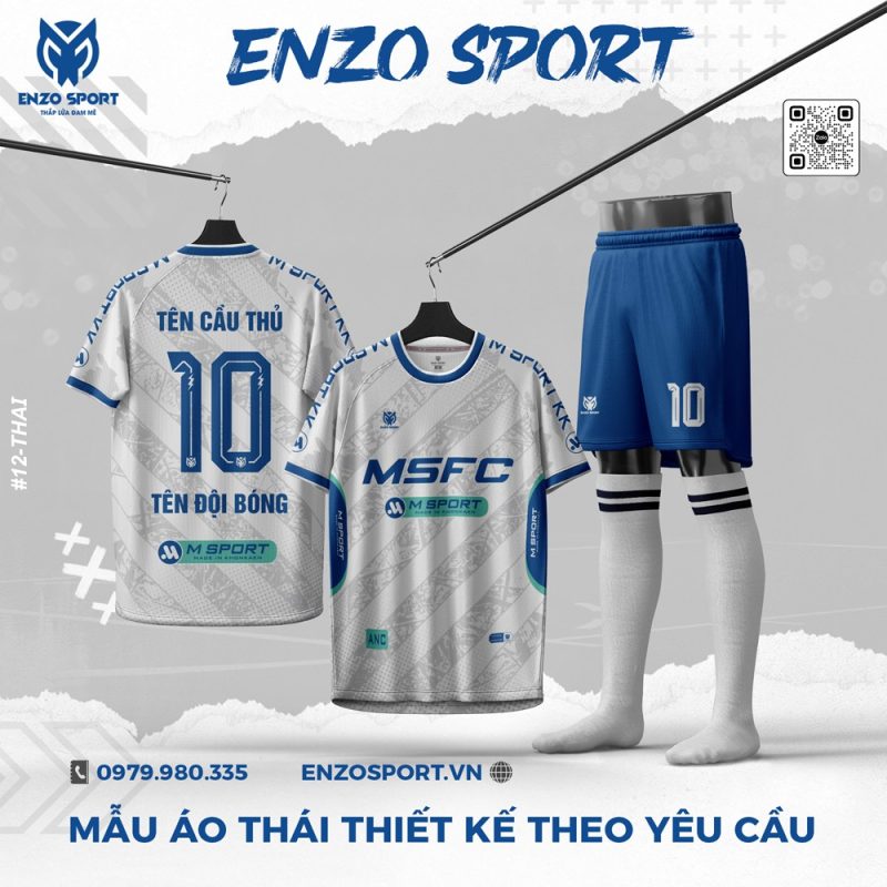 Áo Thái Thiết Kế Màu Trắng Xám Mới Nhất