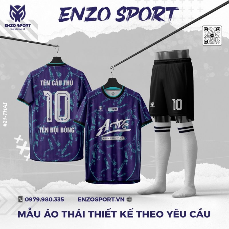 Áo Thái Màu Tím Thiết Kế Theo Yêu Cầu