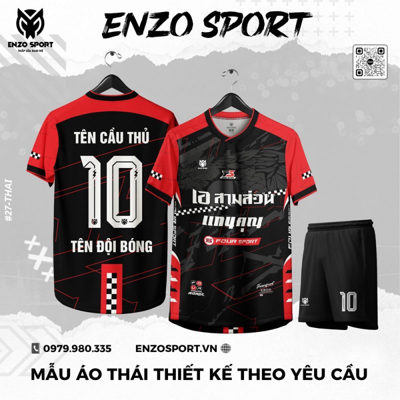 Áo Thái Màu Đen Thiết Kế Theo Yêu Cầu