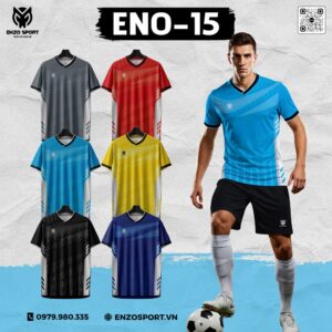 Áo Bóng Đá Không Logo ENO-15 Tinh Thần Thể Thao Trên Sân Cỏ
