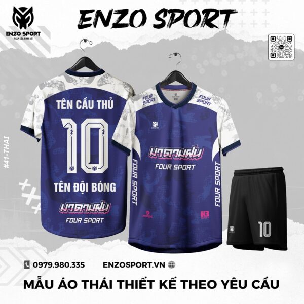 Áo Bóng Đá Thiết Kế Theo Yêu Cầu Màu Tím