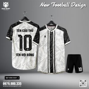 Áo Đá Banh Thiết Kế Trắng Đen - Street Style Cá Tính